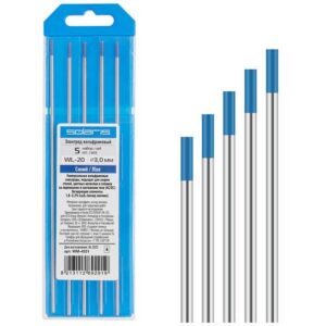 Электрод вольфрамовый синий WL-20, Ф 3,0 мм (набор 5 шт) SOLARIS