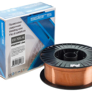 Проволока сварочная омедненная ER 70S-6 ф1,0мм (катушка D300 15 кг) SOLARIS