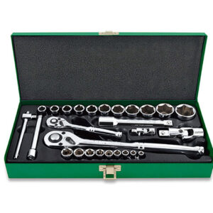 Набор головок 1/4" 1/2" 27предм. 6гр. метал.кейс TOPTUL