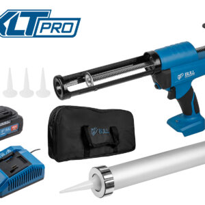 Аккум. пистолет для герметика BULL CG 1860 SET(1х4), сумка, 300/600 мл, 2500 Н, 8,3 мм/с, рег. скор.