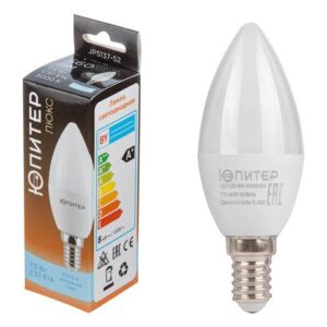 Лампа светодиодная C37 СВЕЧА 7,5 Вт 170-240В E14 5000К ЮПИТЕР ЛЮКС