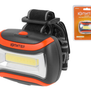 Фонарь налобный светодиодный 3Вт COB 3хAAA ЮПИТЕР
