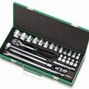 Набор головок 1/2" 8-32мм 24предм. 6гр. метал.кейс TOPTUL