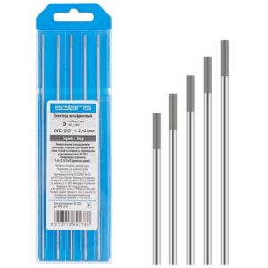 Электрод вольфрамовый серый WC-20, Ф 2,4 мм (набор 5 шт) SOLARIS