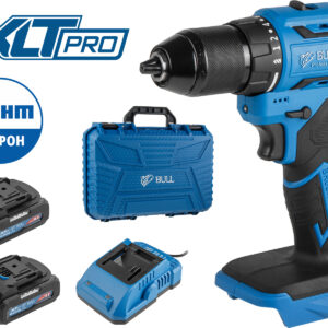 Аккум. дрель-шуруповерт BULL SR 1804 R-series в чем. XLTpro БЕСЩЕТ., Импульс., 18 В, 50 Н*м, 2х2 А*ч