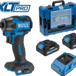 Аккум. ударный гайковерт/винтоверт BULL CID 2218 Xcase, XLTpro, SET, БЕСЩЕТ., 18 В, 220 Н*м, 2х4 А*ч