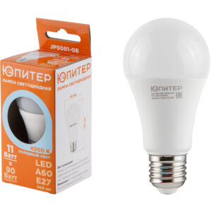 Лампа светодиодная A60 СТАНДАРТ 11 Вт 170-240В E27 4000К ЮПИТЕР