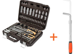 Набор головок и бит 110пр. 1/4",1/2" PRO STARTUL DAKAR (PRO-110DK) АКЦИЯ + вороток PRO-49012