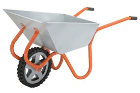 Тачка строительно-садовая ТССР-1 (120л, 240 кг, одноколесная, литая резина 380х70мм, вес 15 кг)