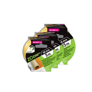 Лента двухсторонняя тканевая клейкая 48ммх25м ZOOM