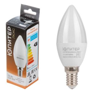 Лампа светодиодная C37 СВЕЧА 7,5 Вт 170-240В E14 4000К ЮПИТЕР ЛЮКС