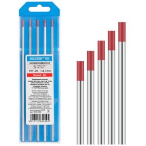 Электрод вольфрамовый красный WT-20, Ф 4,0 мм (набор 5 шт) SOLARIS