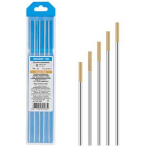 Электрод вольфрамовый золотой WL-15, Ф 2,0 мм (набор 5 шт) SOLARIS