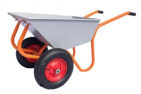 Тачка строительно-садовая ТССР-2П (120л, 360 кг, 2 пневмоколеса 400х90мм, вес 18,5 кг)