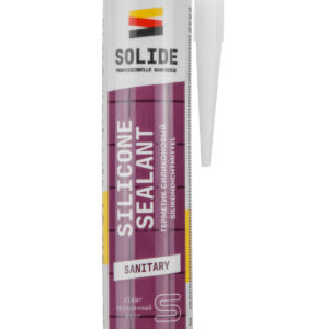 Герметик силиконовый санитарный SOLIDE прозрачный, 280 мл