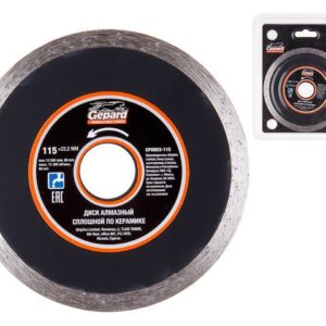 Алмазный круг 115х22 мм по керамике сплошн. GEPARD