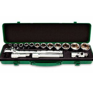 Набор головок 1/2" 8-32мм 16предм. 6гр. метал.кейс  TOPTUL