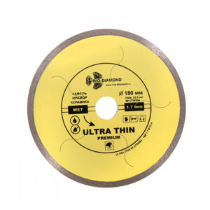 Алмазный круг 180х25,4мм по керамике сплошн.ультратонкий Hot Press