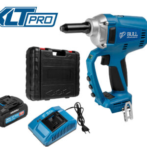 Аккум. заклепочный пистолет BULL CRG 1018 в чем. XLTpro, БЕСЩЕТ., 25 мм, 10000 Н, 1х4 А*ч