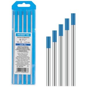 Электрод вольфрамовый синий WL-20, Ф 4,0 мм (набор 5 шт) SOLARIS