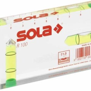 Уровень 100 мм 2 глазка акриловый R100  (SOLA)