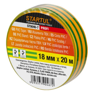 Изолента ПВХ 18ммх20м желто-зеленая STARTUL PROFI (ST9046-7)