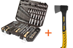 Набор головок и ключей 219пр. 1/4",3/8",1/2" PRO STARTUL DAKAR (PRO-219DK) АКЦИЯ + топор ST2030-10