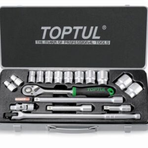 Набор головок 1/2" 10-32мм 18предм. 6гр. метал.кейс TOPTUL