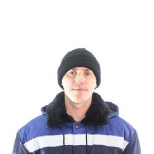 Подшлемник-шапка вязаная двойная черная